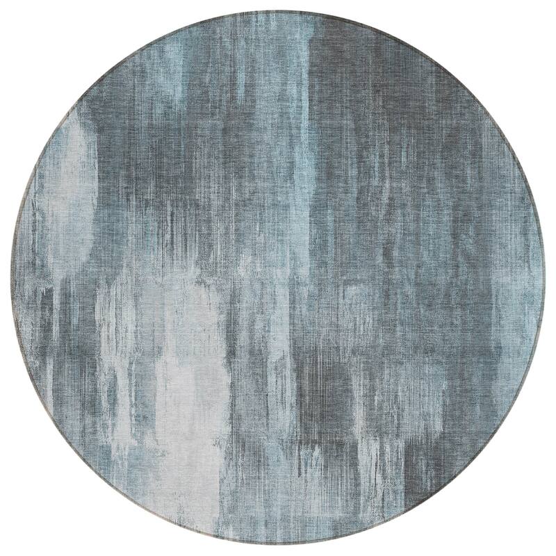 Machine Washable Indoor/ Outdoor Modern Ombre Chantille Rug