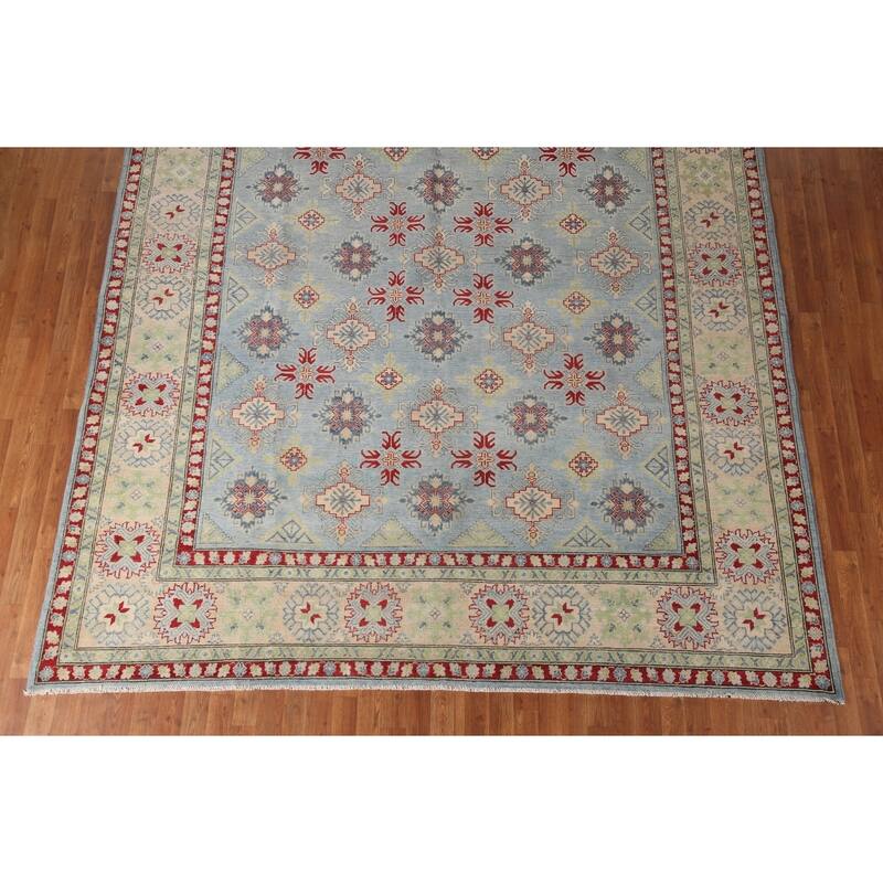 All-Over Kazak Oriental Area Rug Wool Carpet - 9'2" x 11'10"