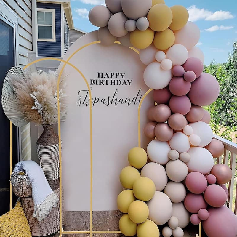 Metal Wedding Arch Backdrop Stand for Ceremony Birthday Party