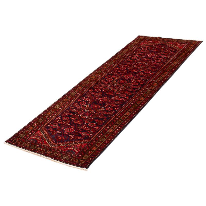 ECARPETGALLERY Hand-knotted Andelz Navy Wool Rug - 3'3 x 9'8