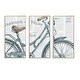 preview thumbnail 10 of 10, Designart 'Paris France Bicycles III' Traditional Framed Art Prints Set of 3 - 4 Colors of Frames