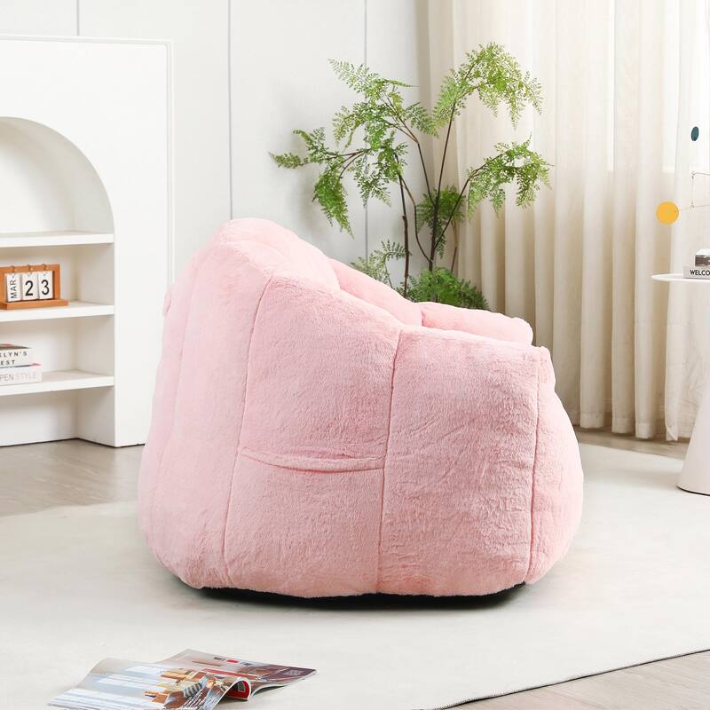 Bean Bag Chair, Bean Bag Sofa Chair with Armrests, Stuffed High-Density Foam