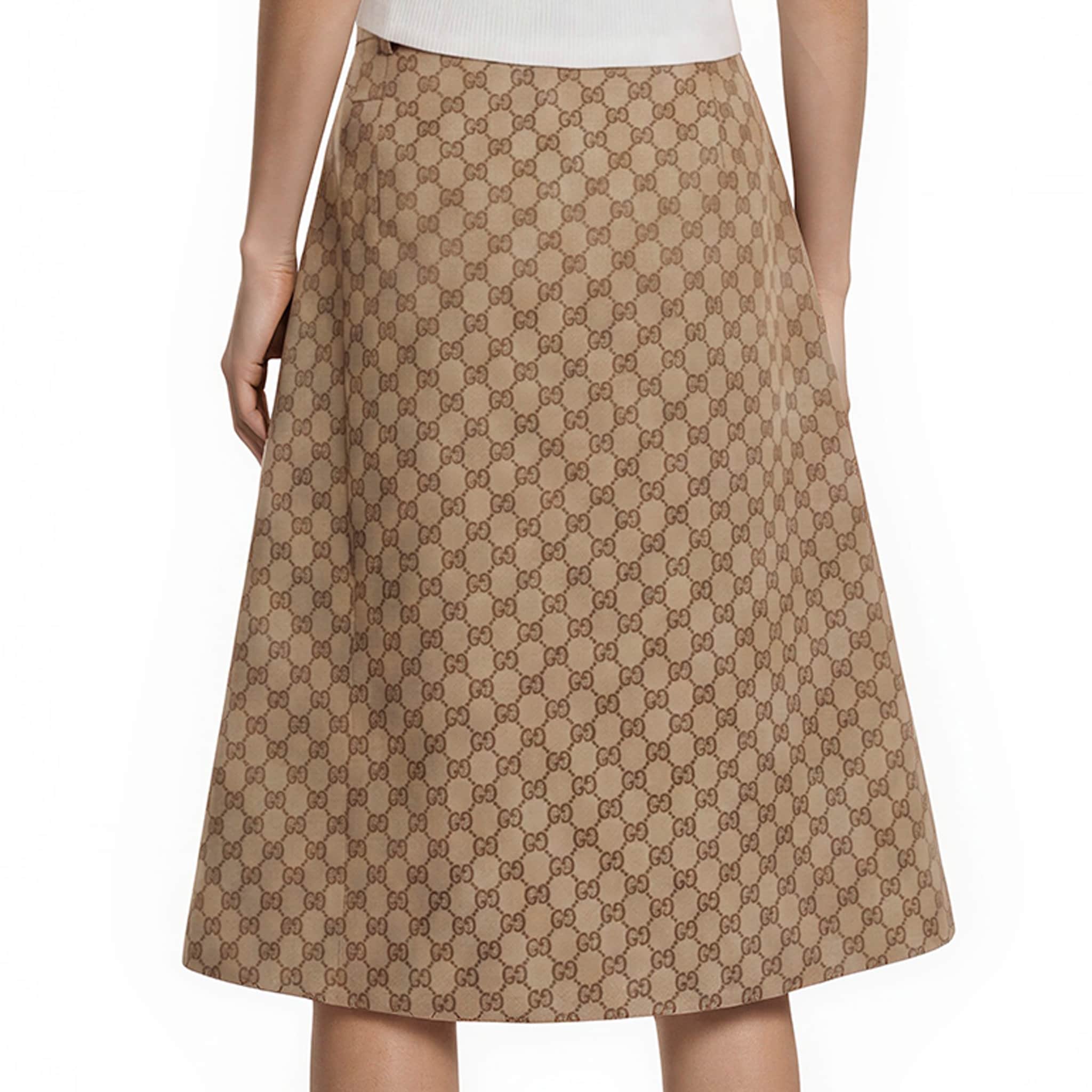 Gucci GG柄キャンバスAラインスカート Gucci-GG-Cotton-Canvas-Skirt.jpg