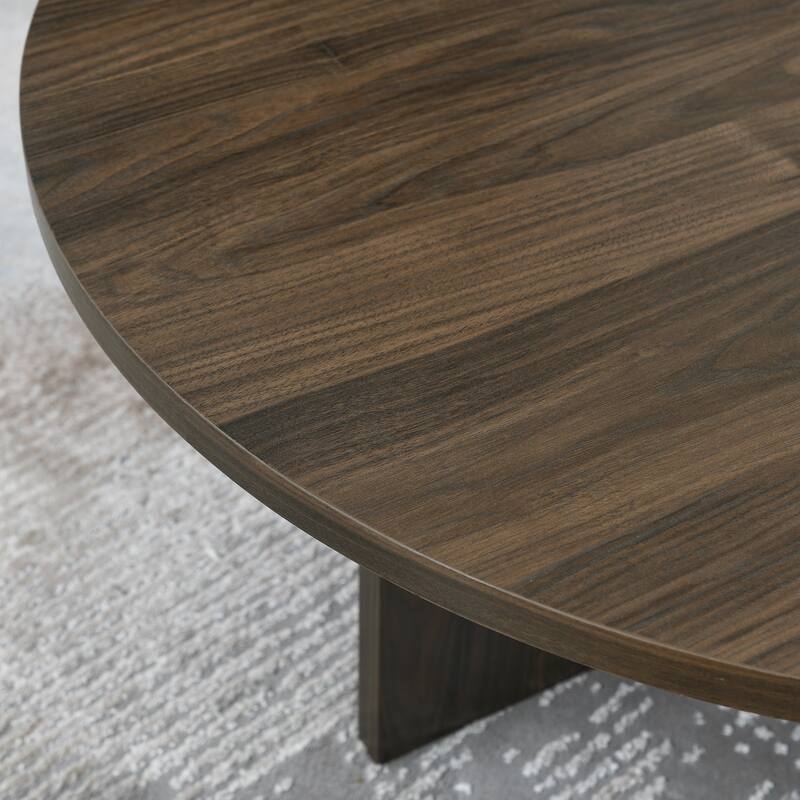 Minimalist Solid Wood Coffee Table, Modern Design with Waterproof Surface, 330 lbs Capacity