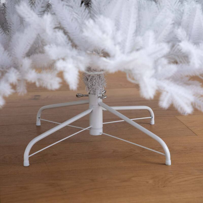 Pre-lit White California Spruce Artificial Christmas Tree - 7’ - Dual Color LED Lights - 7 Foot