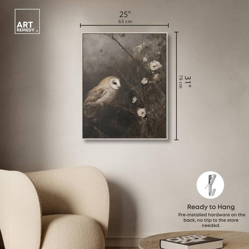 Owl in the Shadows I Canvas by Art Remedy