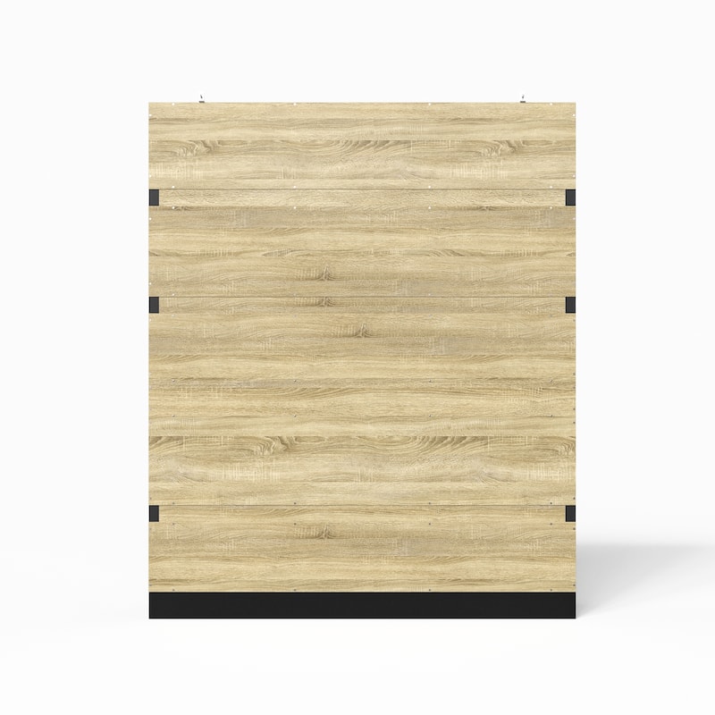 65" Tall Bookshelf with Drawers, Extra-Wide Storage Shelf Unit, Adjustable Wood Bookcase, Modern Display Cabinet