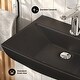 preview thumbnail 3 of 6, Sublime 18" Ceramic Wall Hung Sink In Matte Black - 14.0" x 18.0" x 5.5"