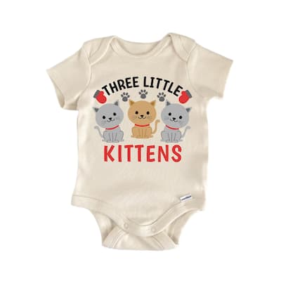 Three Little Kittens Nursery Rhyme - Baby Boy Girl Clothes Infant Bodysuit Funny Cute