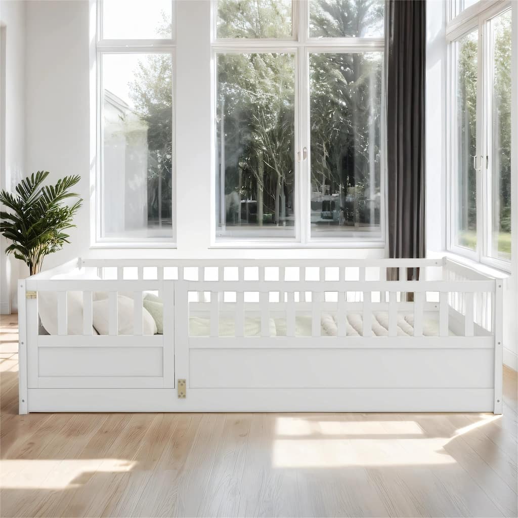 Full Size Floor Bed with Super High Security Barrier