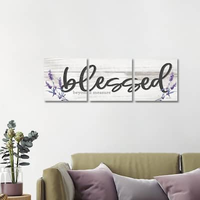 iCanvas "Blessed Beyond Measure" by Susie Boyer 3-Piece Wall Art Set