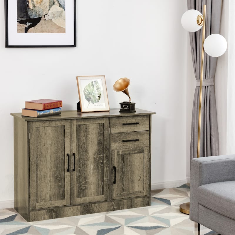 Gymax Buffet Storage Cabinet Console Table Kitchen Sideboard Drawer - See Details
