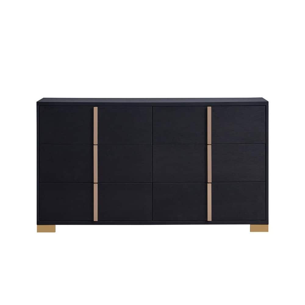 6 Drawers Wooden Dresser with Metal Hardware