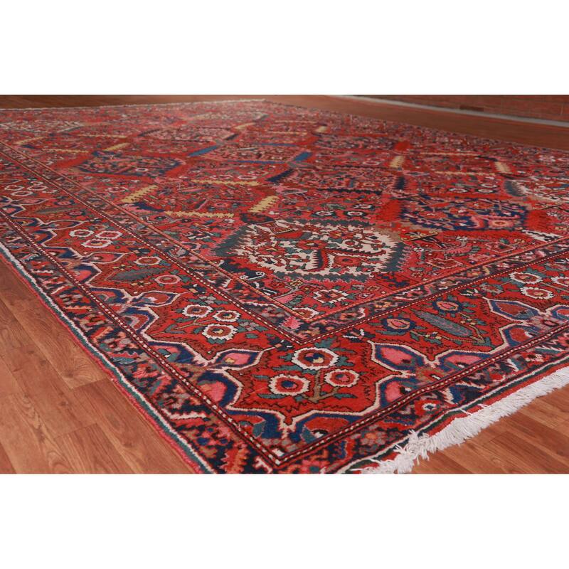 Hand Knotted Oriental 100% Wool Carpet Traditional Geometric Red Bakhtiari Area Rug - 18' 0'' X 12' 9''