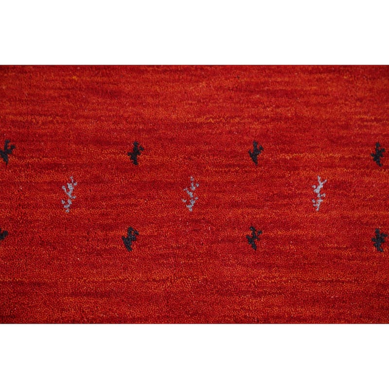 Hand Knotted Oriental 100% Wool Carpet Tribal Tribal Oranges & Rust Gabbeh Area Rug - 6' 5'' X 4' 8''