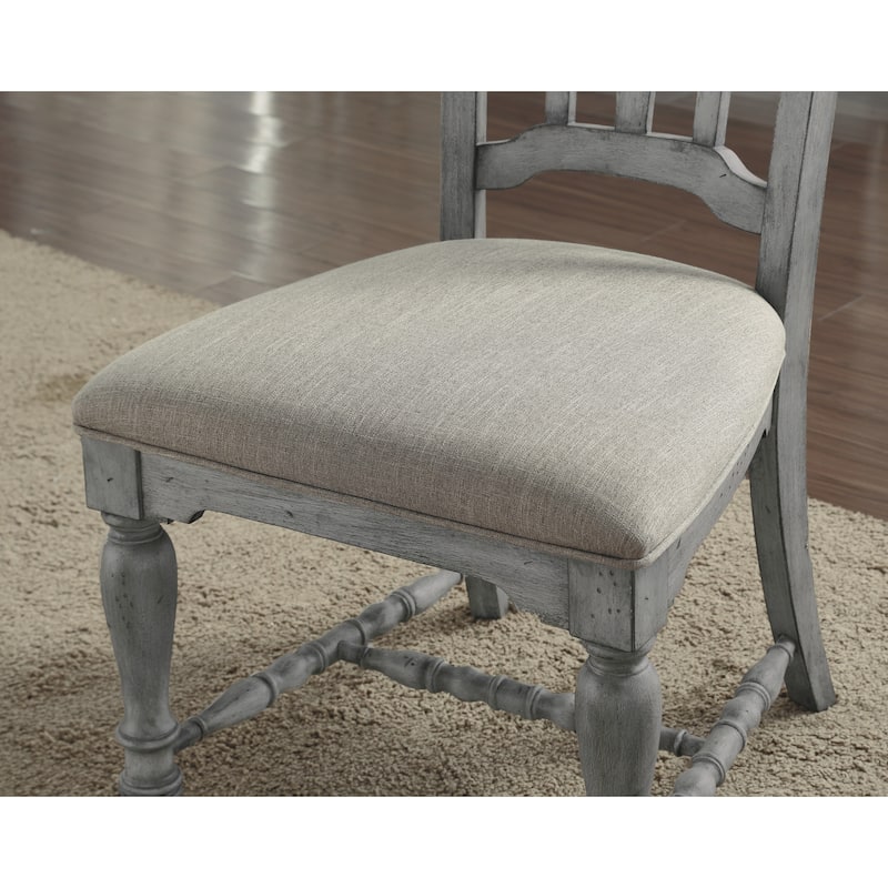 Plymouth Gray Wood Upholstered Dining Chair - 22" x 40" x 26"