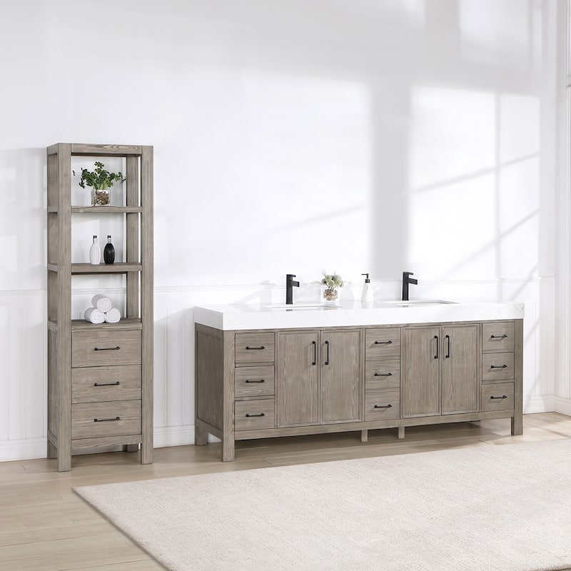 Miseno MV-NM-703884 León 84" Free Standing Double Basin Vanity Set