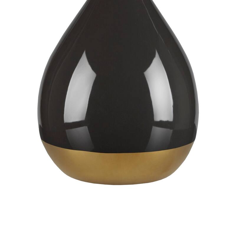 2-Tone Ceramic Table Lamp Set of 2 Black/Gold See below