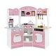 preview thumbnail 1 of 6, Corner Wooden Play Kitchen with Lights and Sound Features - 41" x 12" x 37" Kitchens