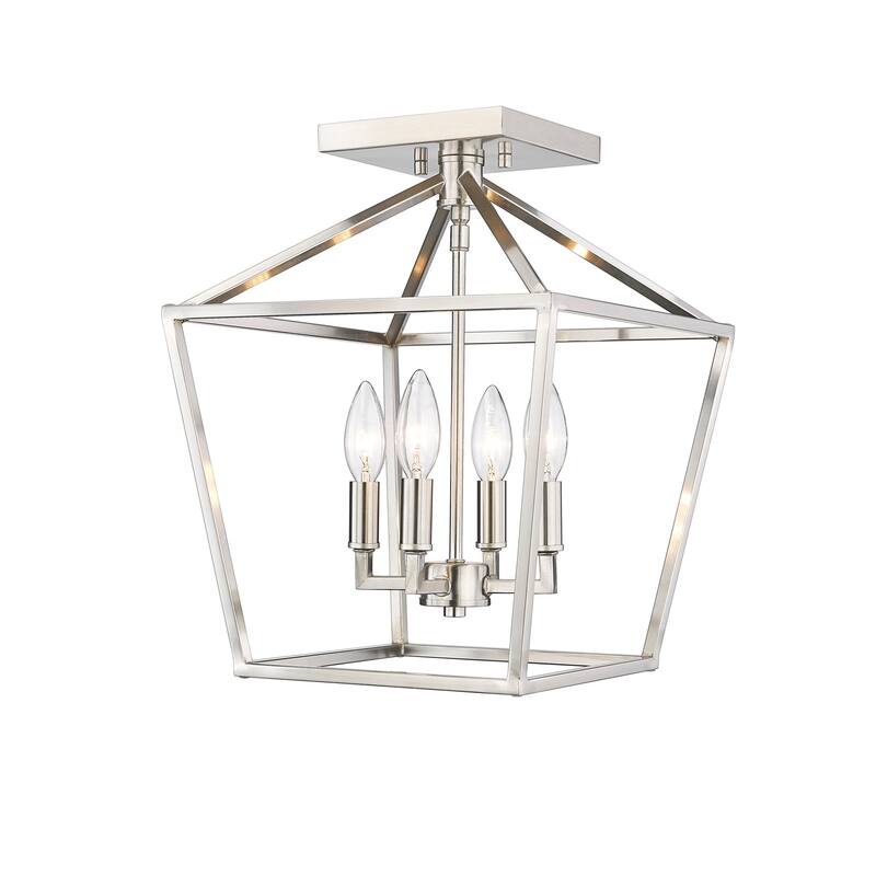 Millennium Lighting 3334 4 Light 12" Wide Semi-Flush Ceiling Fixture - Satin Nickel