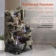 preview thumbnail 4 of 11, Alpine Corporation 14" Tall Indoor/Outdoor Tiered Log Tabletop Fountain with LED Lights
