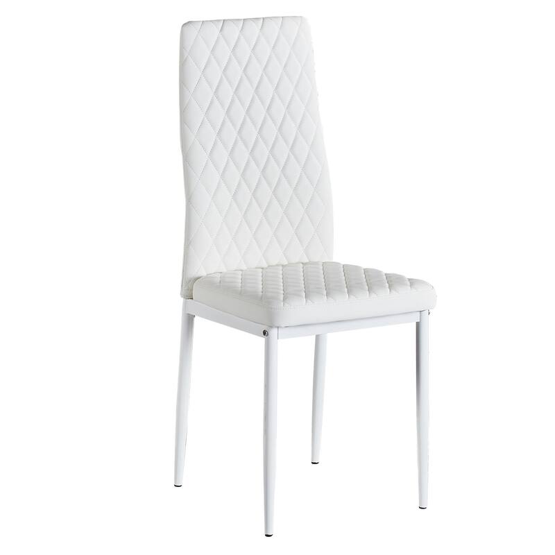 Modern Minimalist Fireproof Leather Dining Chair,Set of 6