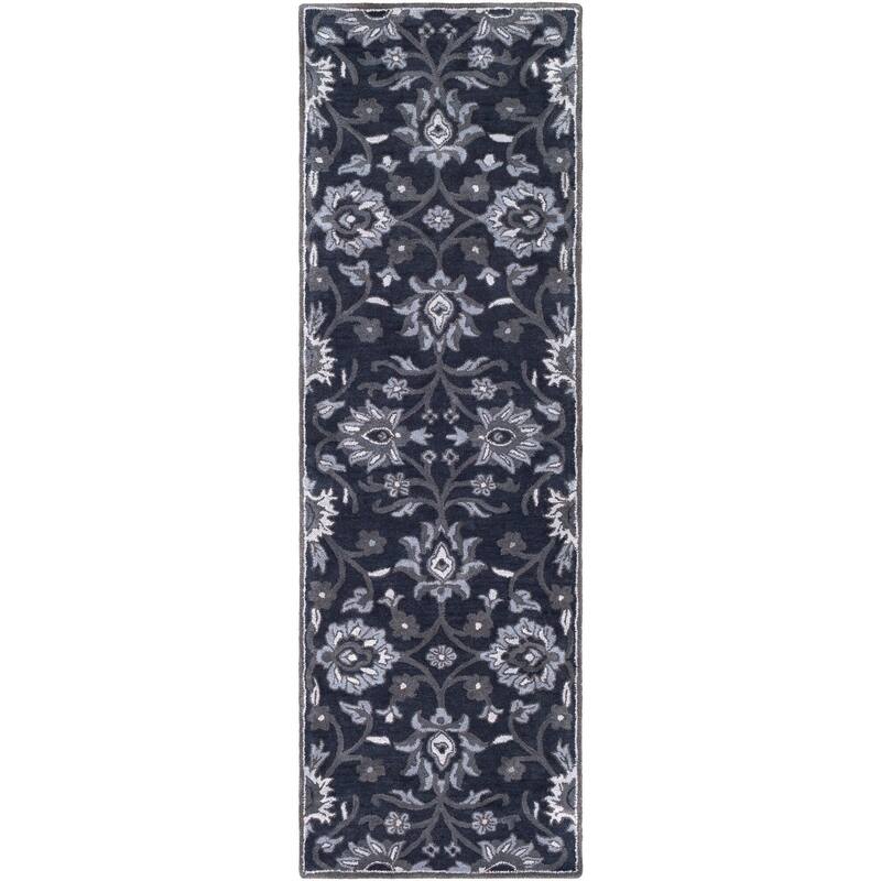Patchway Handmade Classic Floral Wool Area Rug