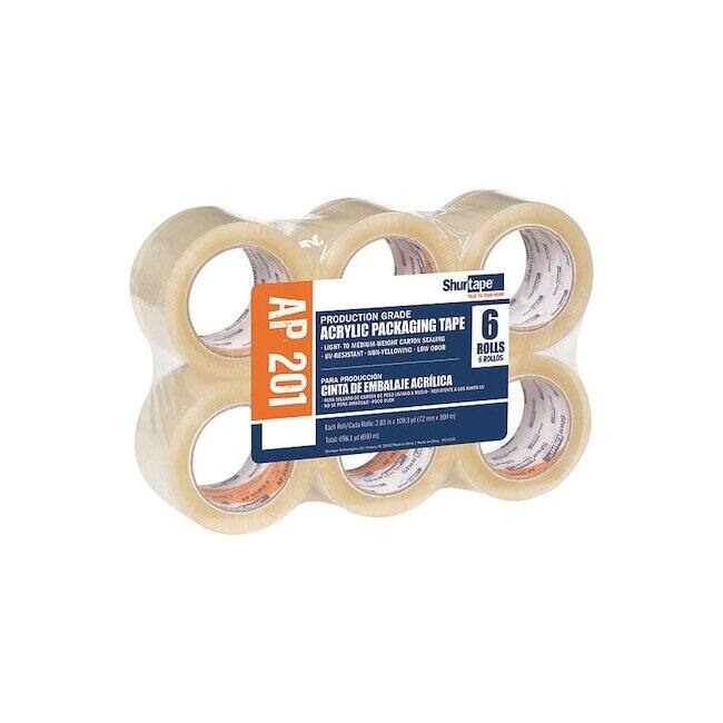 Shurtape Packaging Tape,Acrylic,PK6 AP 201 - 1 Each - 72mm x 100m