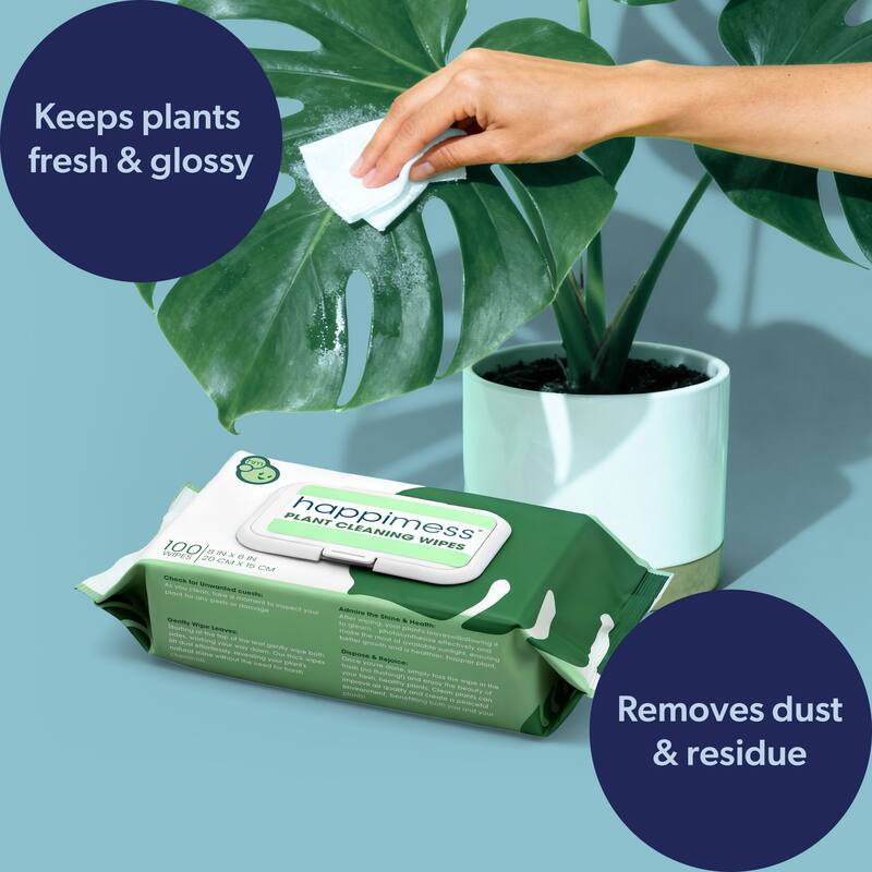 happimess, Essential Oil Plant Cleaning Wipes Remove Dust and Restore Leaf Shine