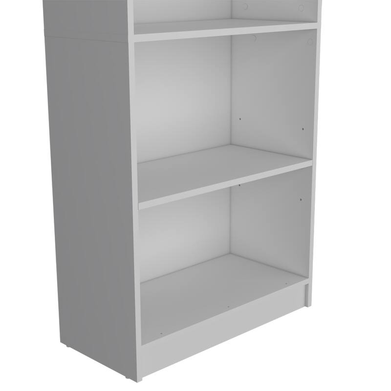 Bookcase 4-Shelves Benzoni, Office, White,High quality and durable