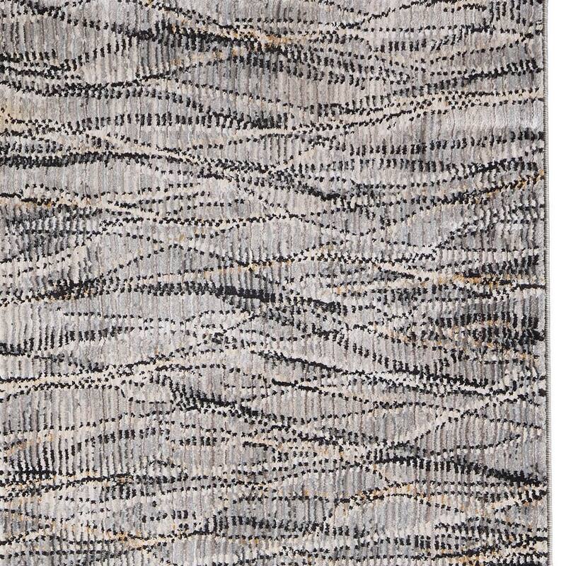 HomeRoots Abstract Casual Runner Area Rug - 87.00 in. x 30.00 in. x 0.47 in.