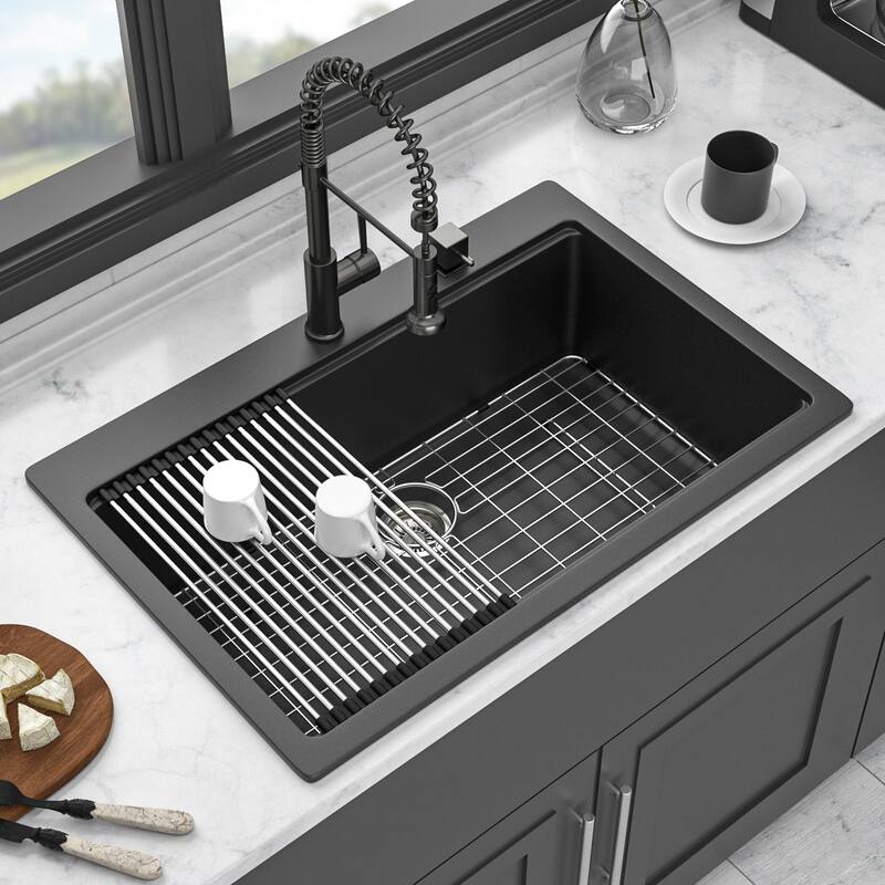 Drop-In Single Bowl Quartz Kitchen Sink