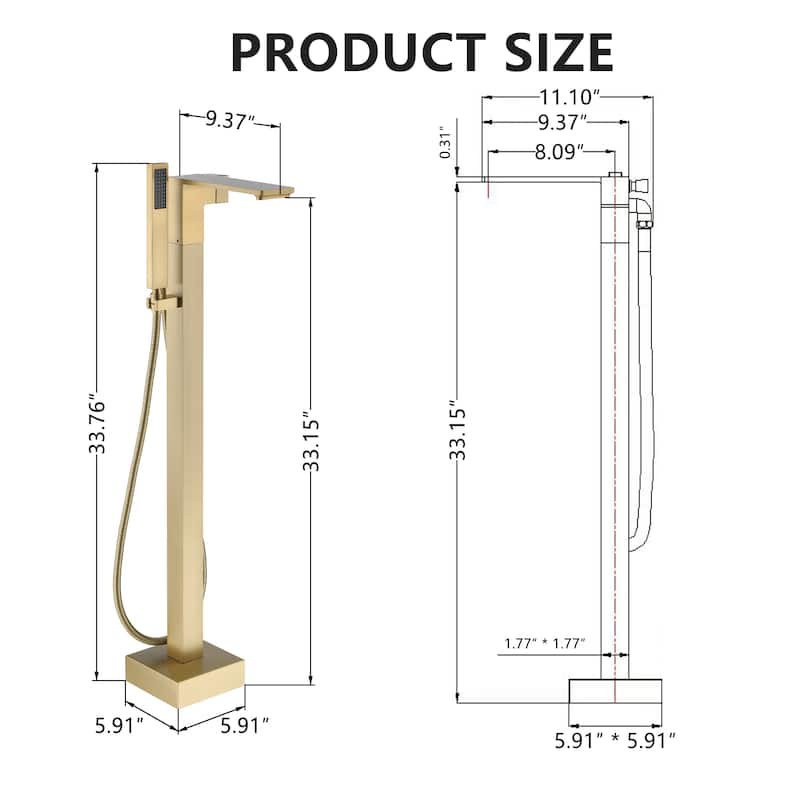 Freestanding Bathtub Faucet With Hand Shower Tub Faucets Floor Mount Tub Filler
