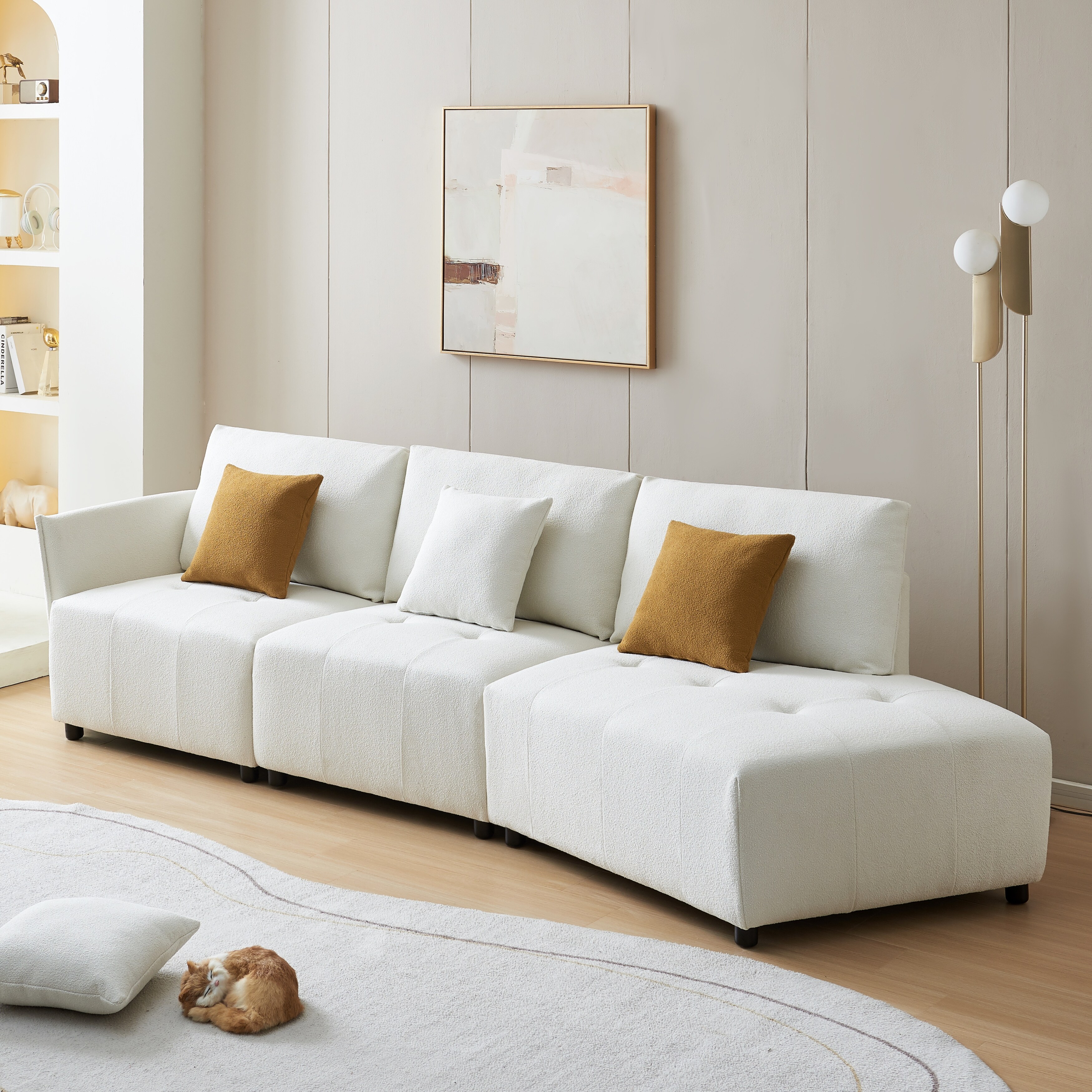 120 inch store sectional with chaise