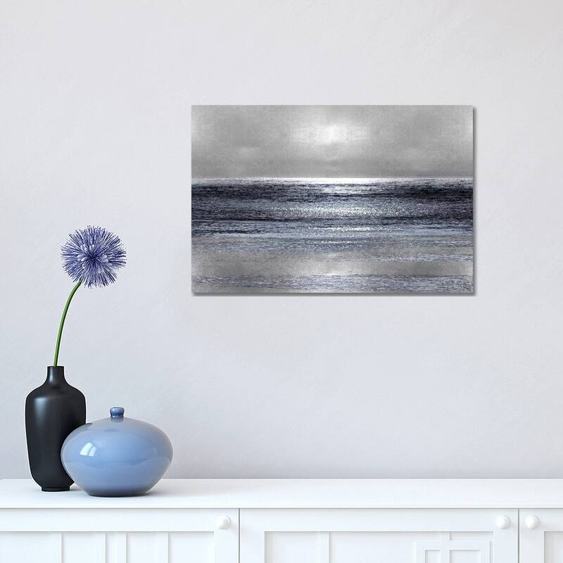 iCanvas "Silver Seascape III" by Michelle Matthews Canvas Print - 12x18x1.5