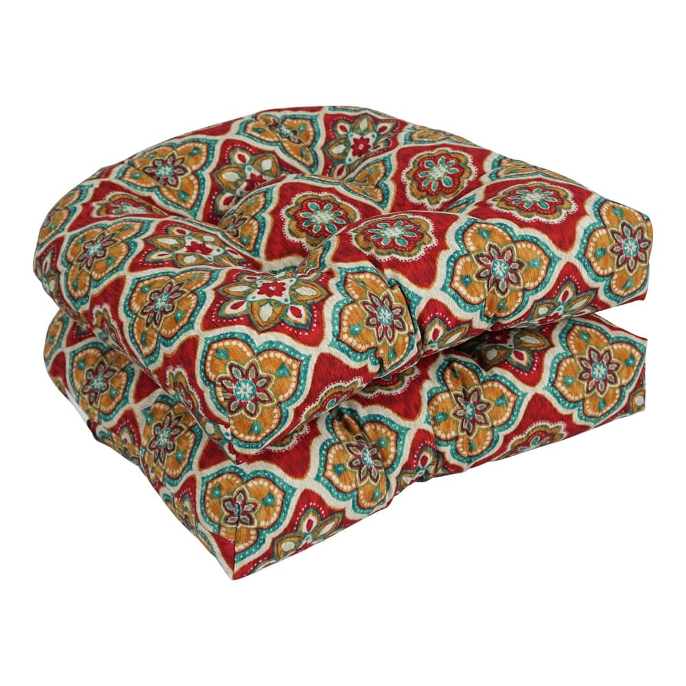 19-inch Rounded Back Indoor/Outdoor Chair Cushions (Set of 2)