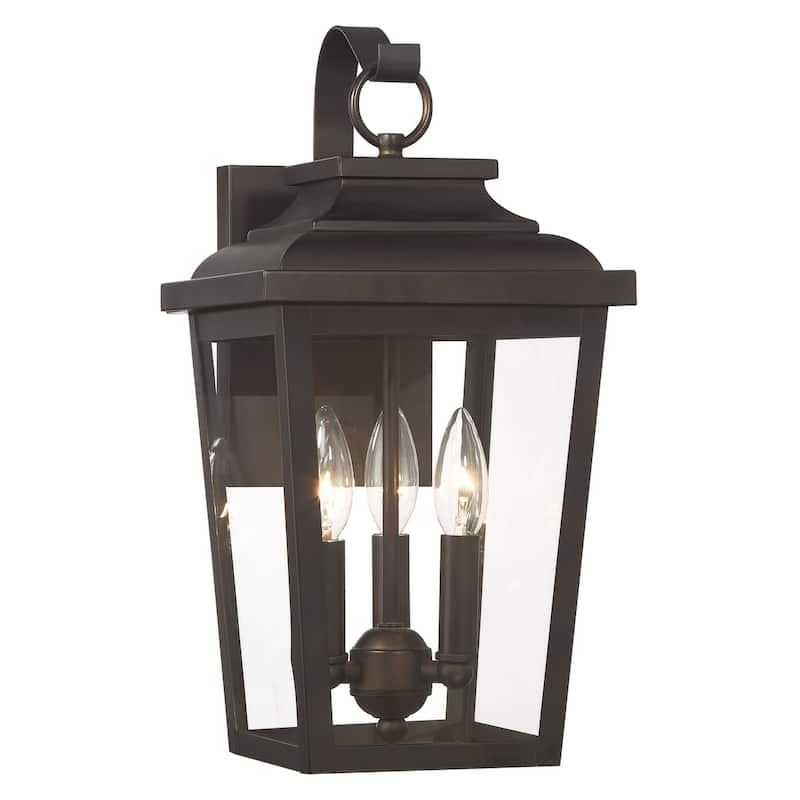 The Great Outdoors 72172-C Irvington Manor 3 Light 17" Tall Outdoor - Chelesa Bronze