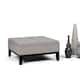 WYNDENHALL Lancaster 36-in. Wide Contemporary Square Table Ottoman - Cloud Grey