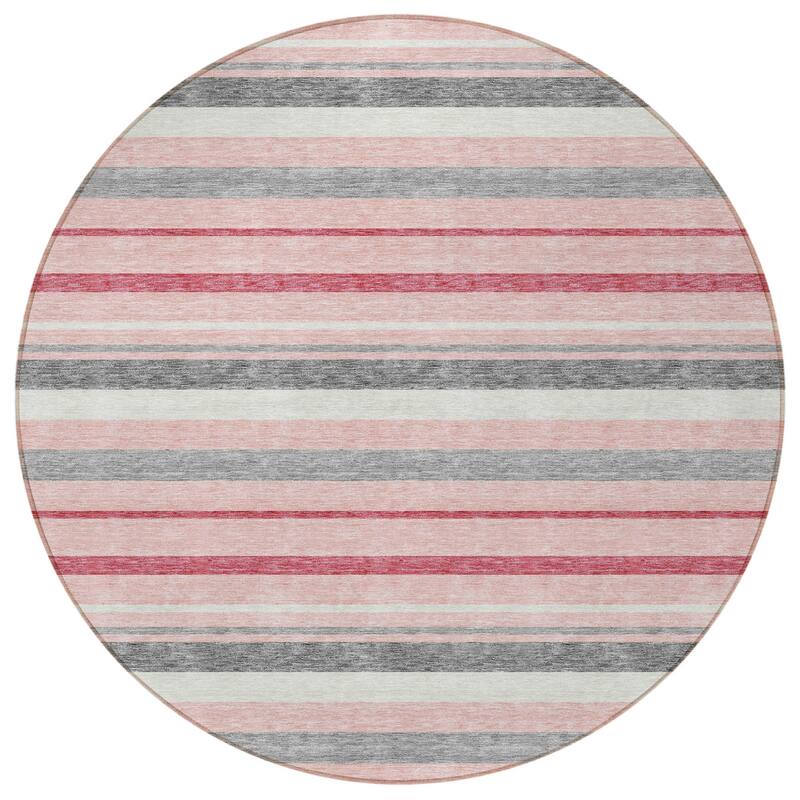 HomeRoots Striped Transitional Rectangle Outdoor Rug