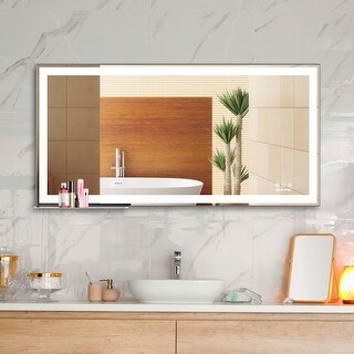 LED Bathroom Mirror Wall Mounted Anti-Fog Touch Switch with Memory ...