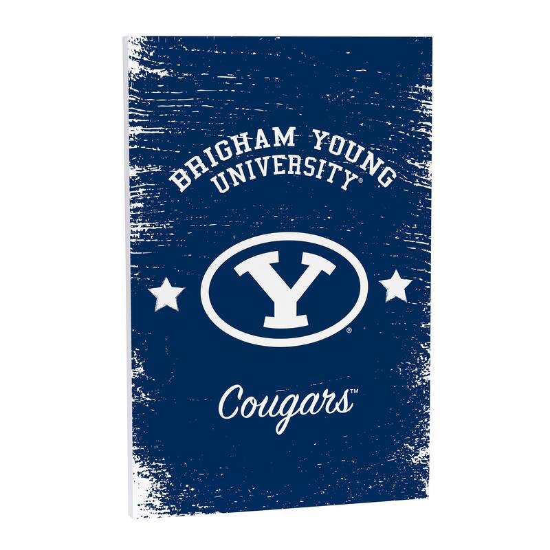 Brigham Young University Wooden Door Decor Wall Sign - Multi-Color - 16 x 24