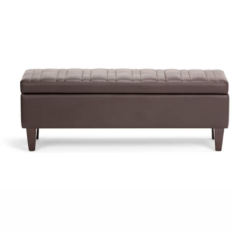 WYNDENHALL Garret 48 inch Wide Contemporary Rectangle Storage Ottoman