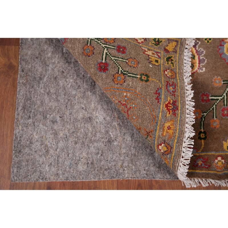 Brown Floral Kazak Oriental Foyer Rug Handmade Wool Carpet - 2'0" x 3'1"