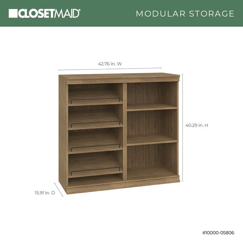 ClosetMaid Modular Storage 21.38-inch W 7-Shelf Wood Closet System with Shoe Storage