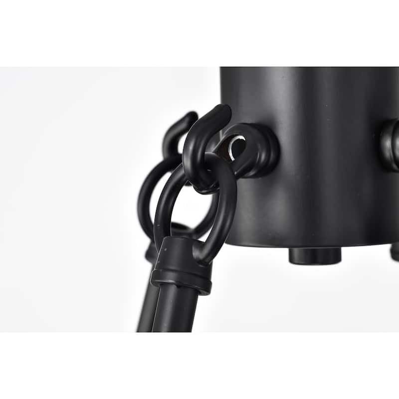 Vince Matte Black 8-Light Square Chandelier