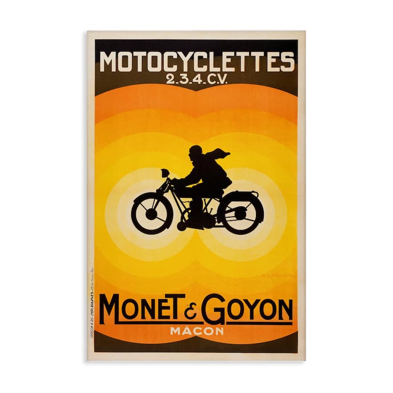 Stupell Vintage Motorcycle Advertisement Canvas Wall Art Design By Marcus Jules - 30 x 45