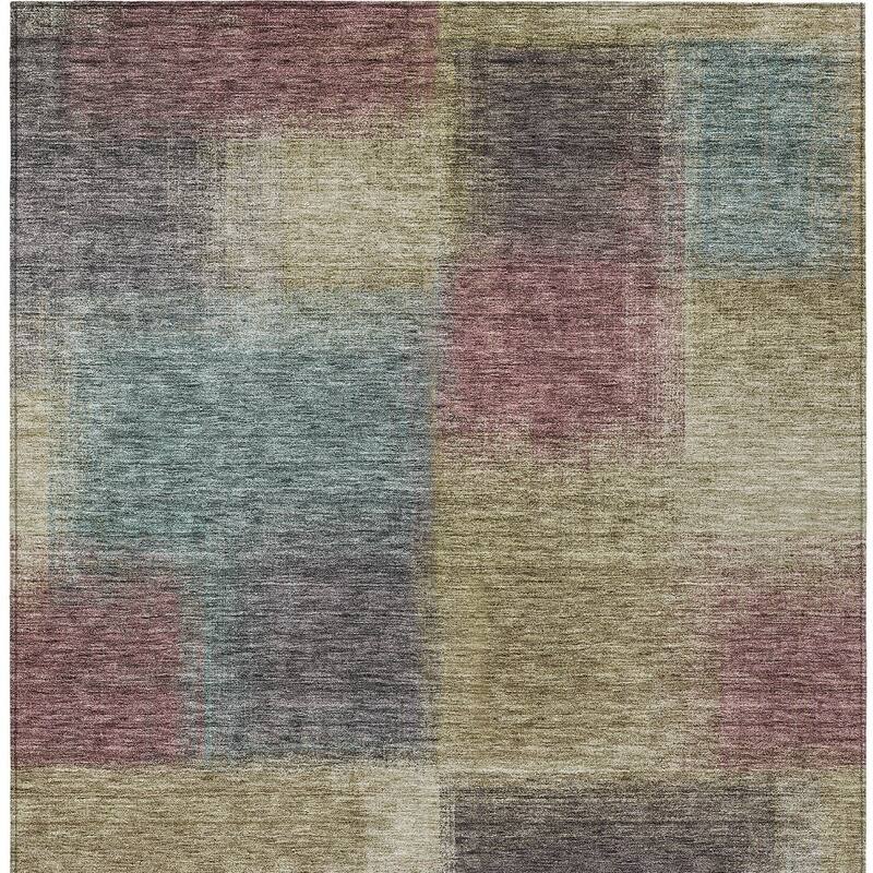HomeRoots Abstract Transitional Rectangle Outdoor Rug