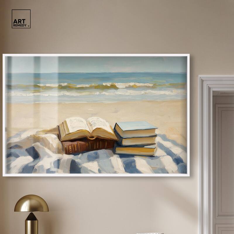 Beach Reading Shadowbox by Art Remedy