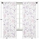 preview thumbnail 5 of 3, Sweet Jojo Designs Lavender Purple Pink Grey and White Watercolor Floral Collection 84-inch Window Treatment Curtain Panel Pair