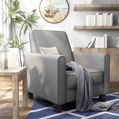 Haynes Traditional Fabric Welted Padded Recliner Chair by Furniture of America
